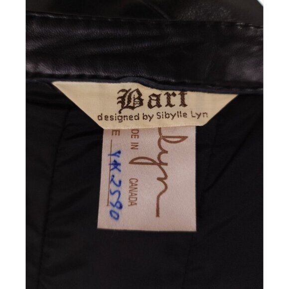 Vintage Bart designed by Sibylle Lyn Leather Mini Skirt Size 4 US XS Black - Picture 6 of 6